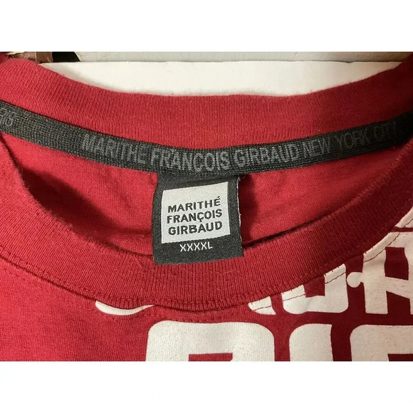 Marithe Francois Girbaud VTG T Shirt Adult 4XL Red Graphic Hip Hop Short Sleeve - Picture 3 of 12
